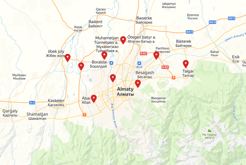 Карта объектов